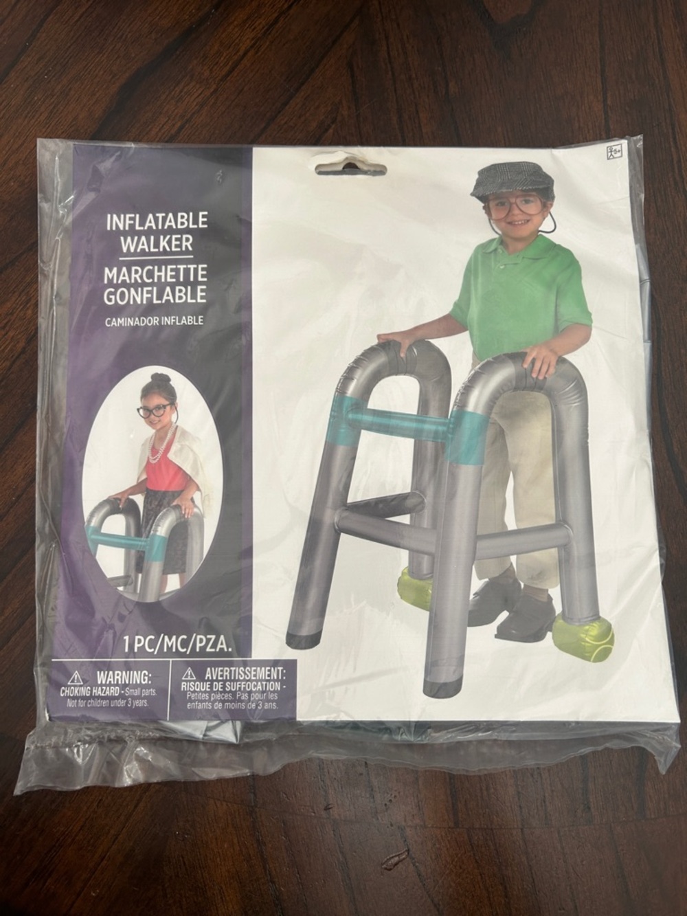 Inflatable Walker - Silver with Teal and Lime Accents